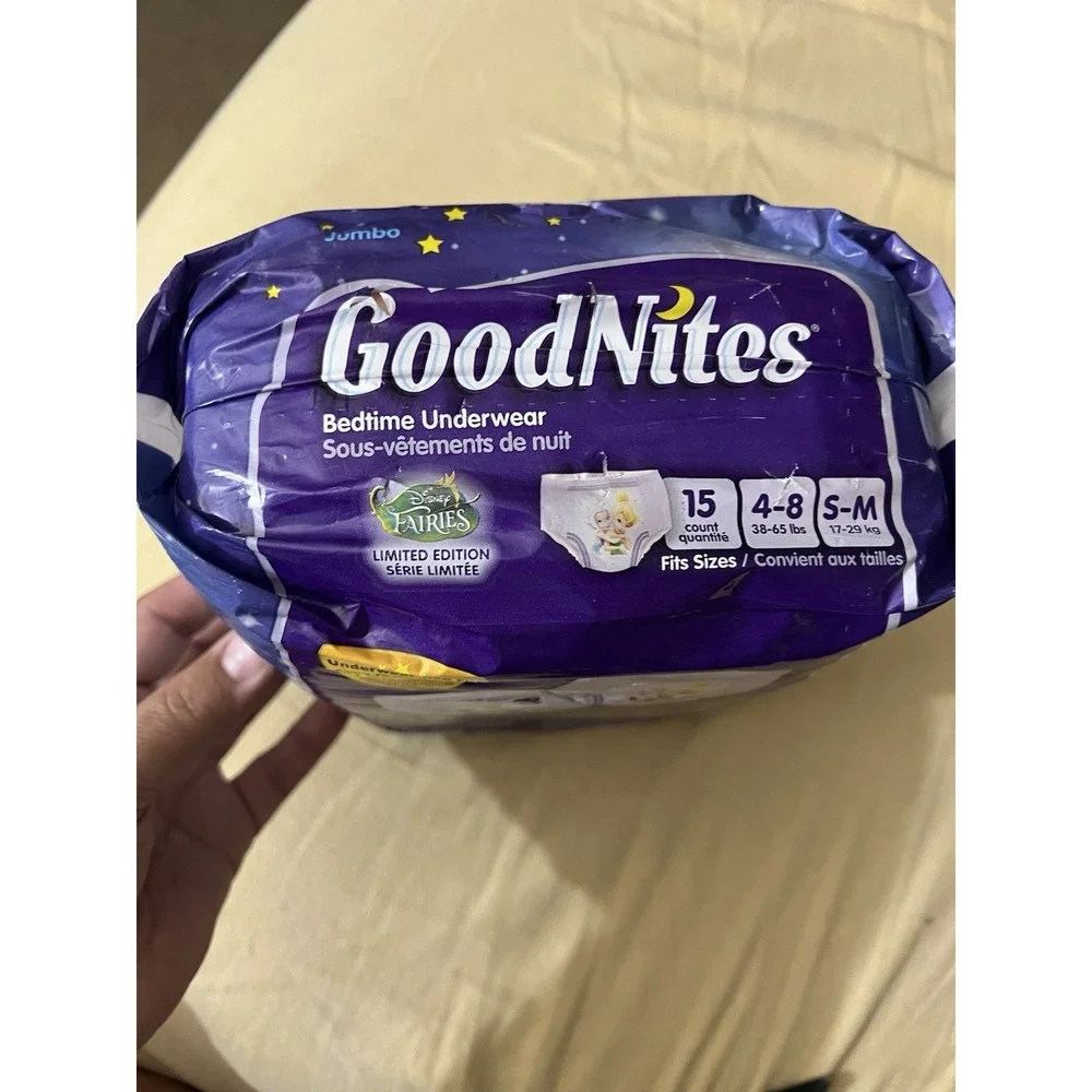 VTG‎ LIMITED EDITION Tinker bell GoodNites Diapers Small Medium NEW PACKAGE